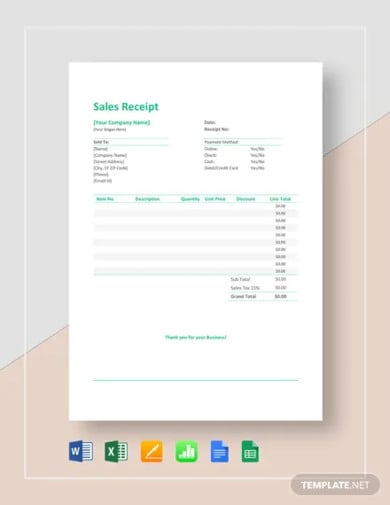 13 simple sales receipt templates pdf word free premium templates