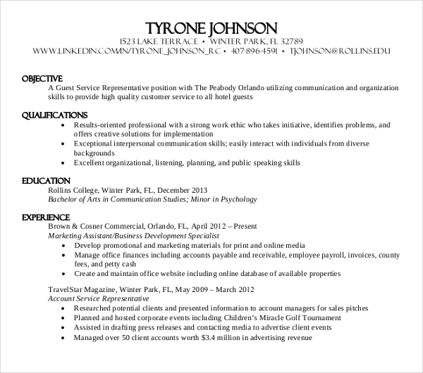resume template work experience