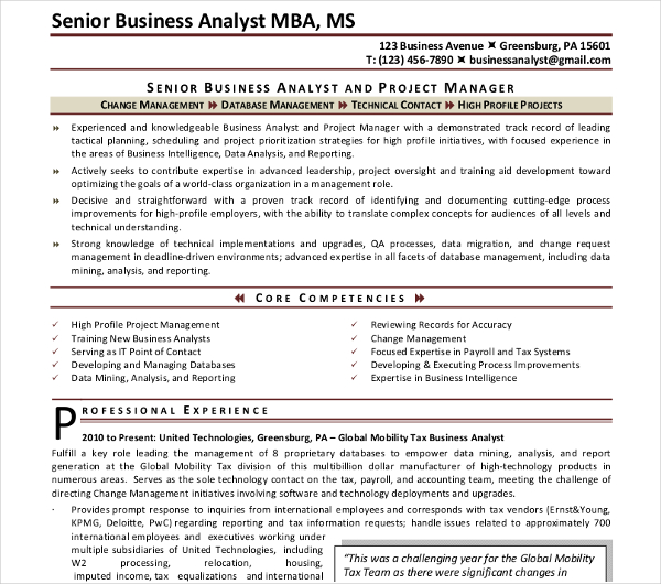 20 Basic Business Resume Templates PDF DOC