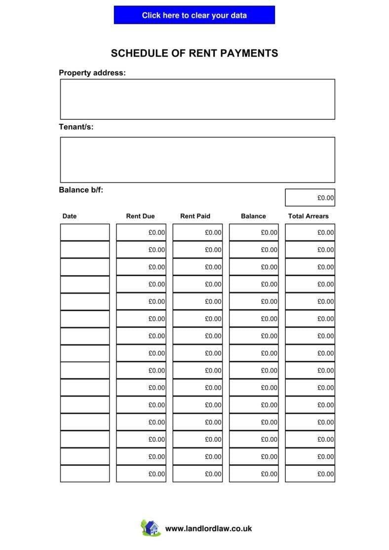 3+ Rent Schedule Templates PDF, Docs