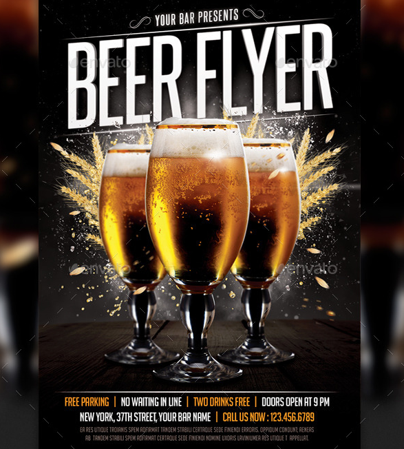 9+ Beer Flyer Designs & Templates PSD, AI, Word, EPS Vector