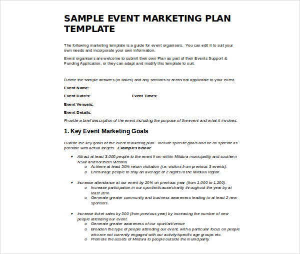 7+ Sports Marketing Plan PDF, DOC