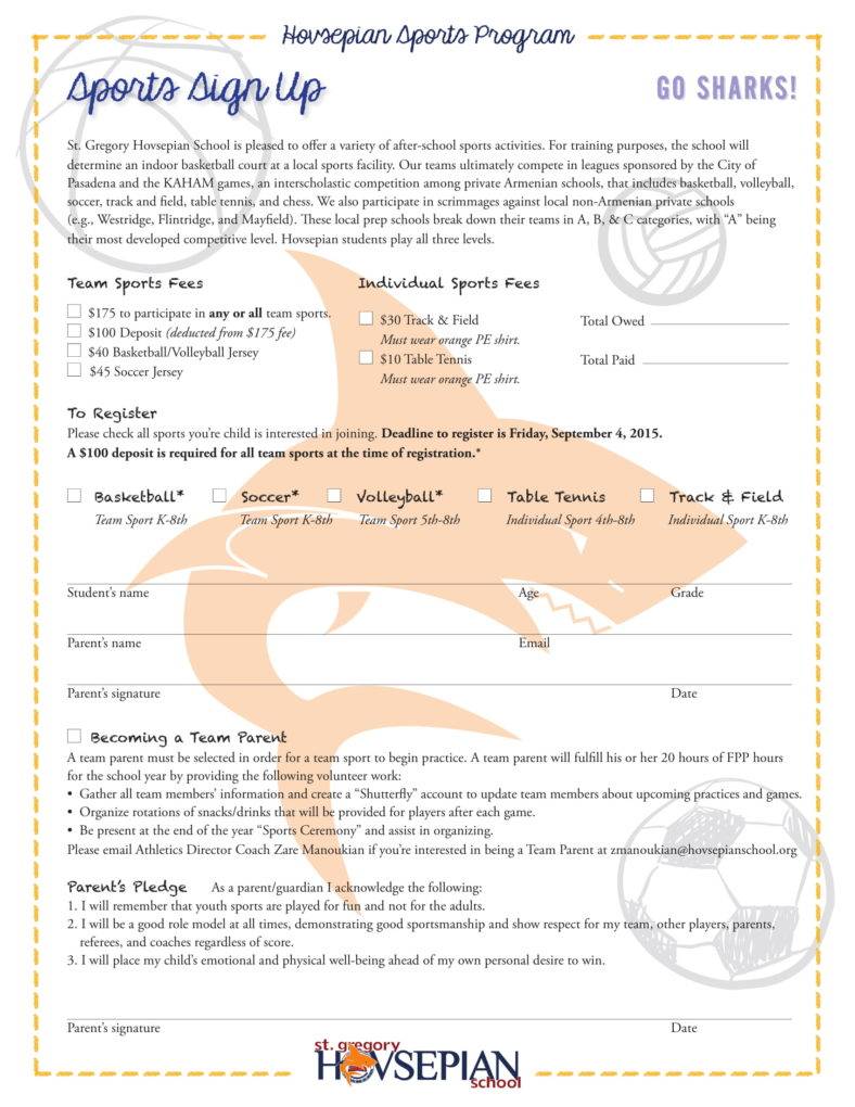 7+ Sport SignUp Sheet Templates PDF, Word Free & Premium Templates