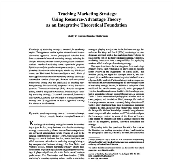 teaching marketing strategy