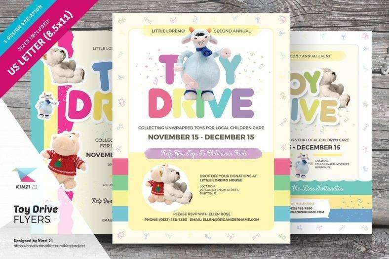 toy drive flyer templates 788x524
