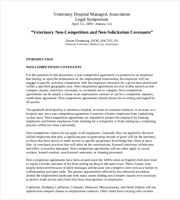 veterinary-non-competition-agreement