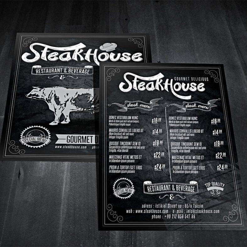 vintage restaurant menu flyer 788x
