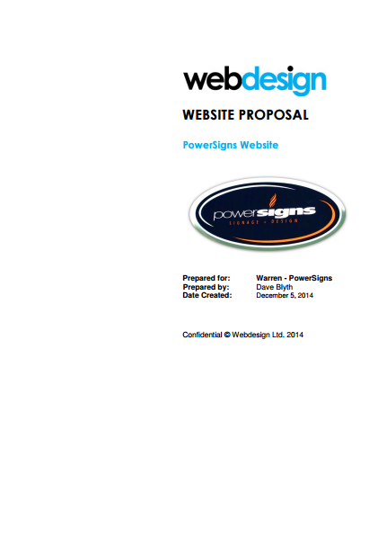web design proposal template