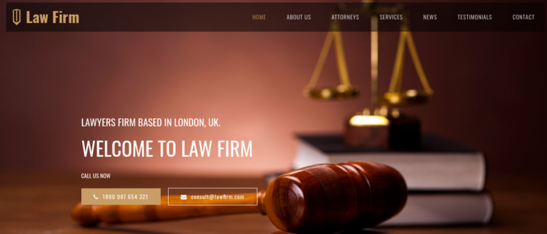 Law Firm Website Templates Free Download