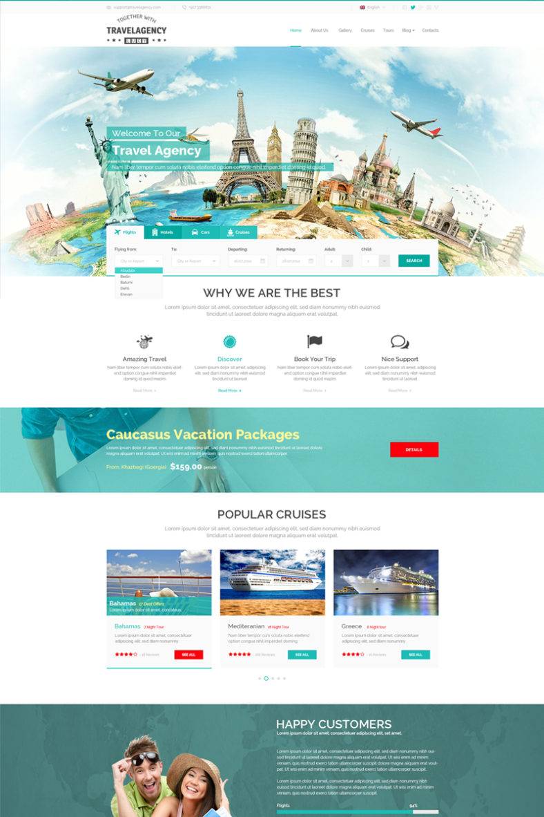 29+ Tours and Travels site Themes & Templates