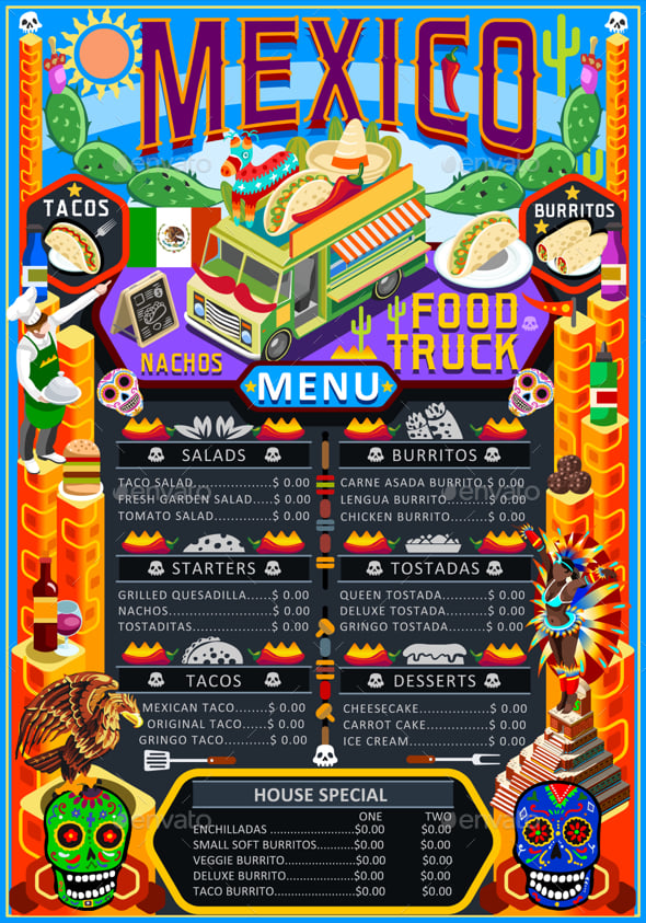 Food Truck Menu Designs 13+ Free Templates in PSD, AI, InDesign