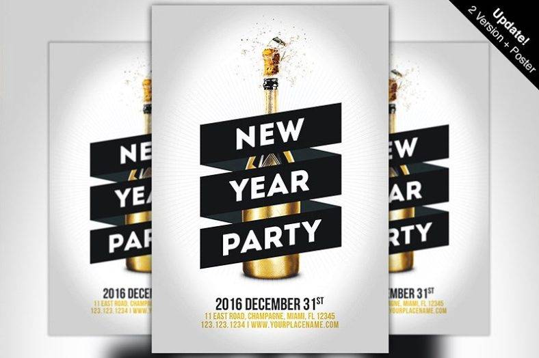 minimal new year party flyer 788x