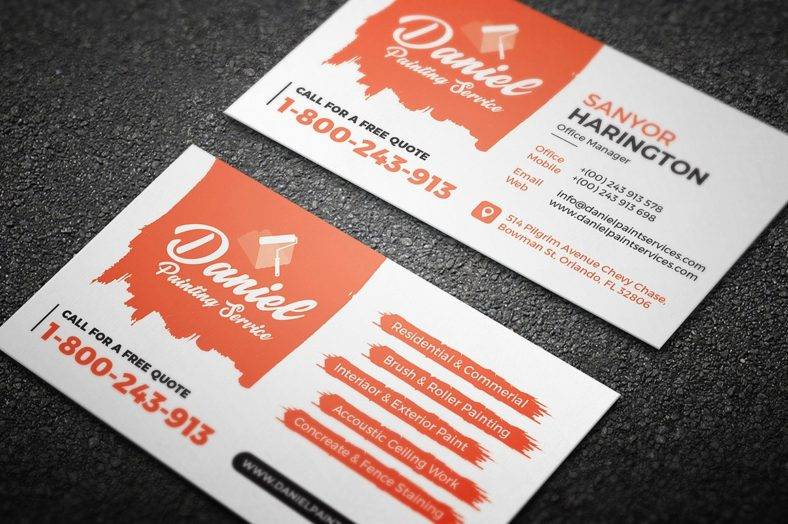 painting services painter business card 788x524