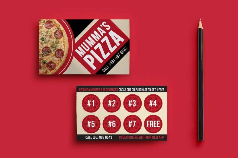 pizza restaurant loyalty card 788x524
