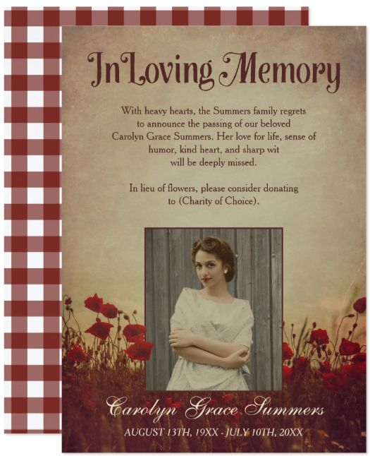 9+ Death Announcement Card Designs & Templates PSD, AI, InDesign