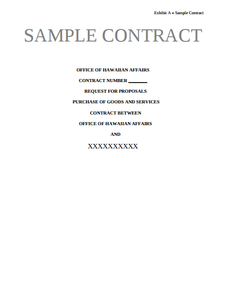 sample contract