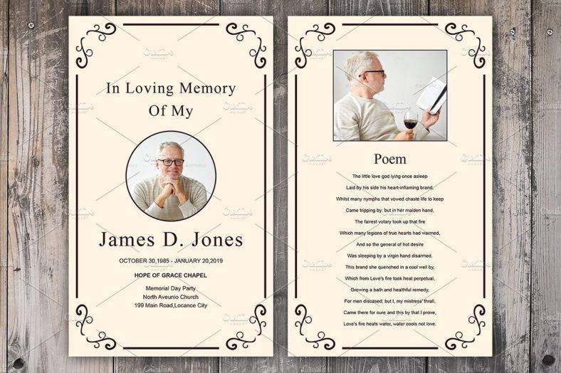 Free Memorial Card Template Microsoft Word - Printable Templates