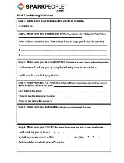 9+ SMART Goal Worksheet Templates - DOC, PDF | Free & Premium Templates