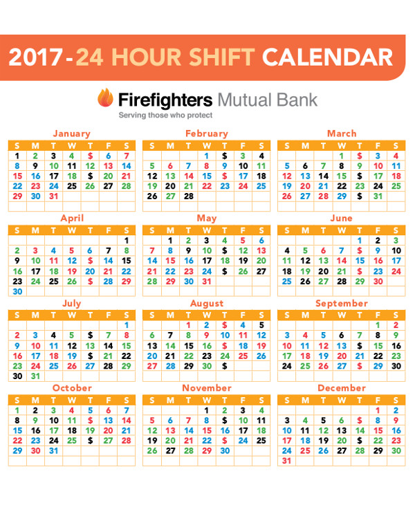 Firefighter Shift Calendar