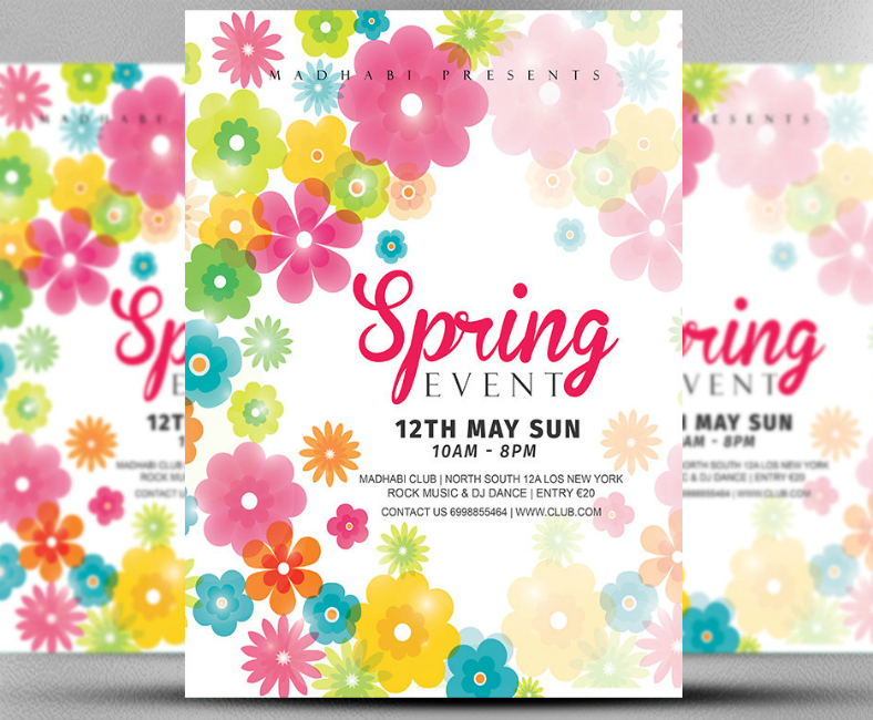 9 Spring Invitation Designs Templates PSD AI