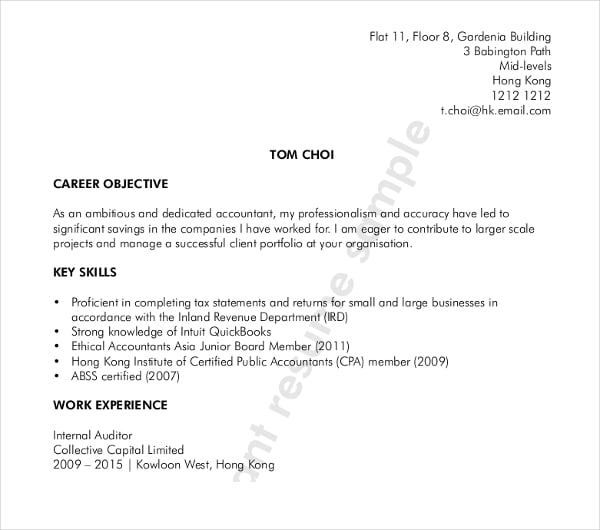 accountant resume sample