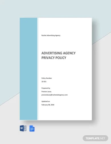 advertising agency privacy policy template