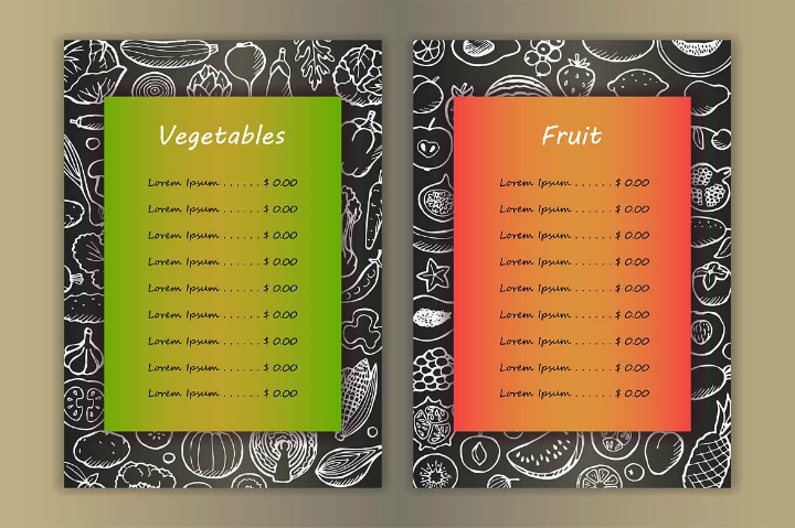 blank-vegan-and-salad-menu-template-set