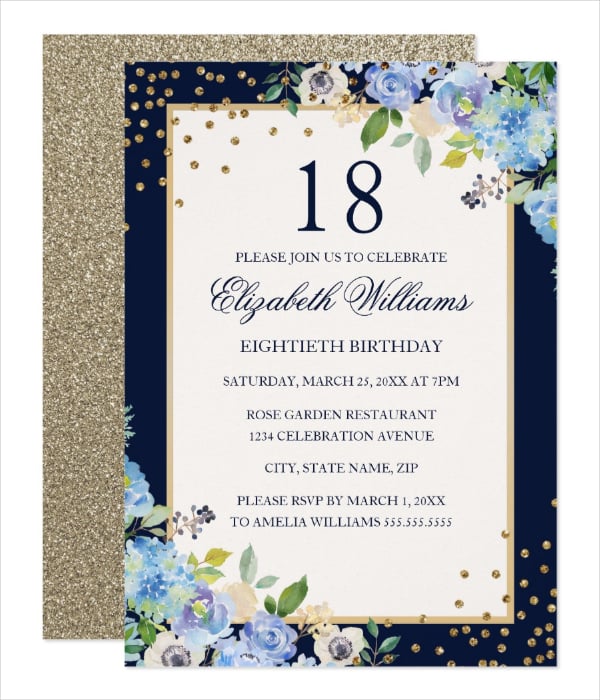 18th Party Invitation Templates Free Free Printable Templates