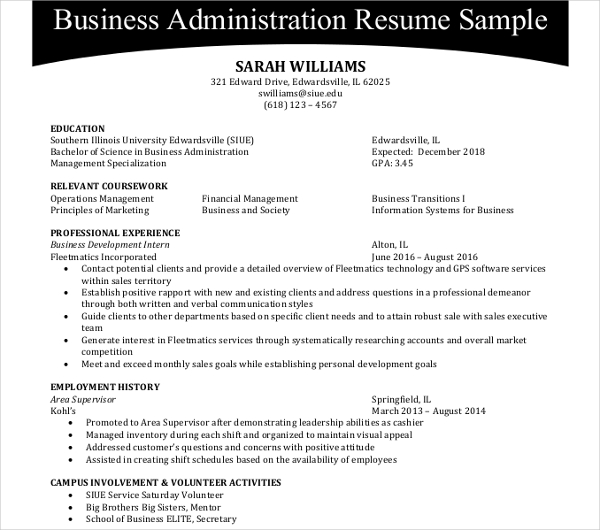 44+ Administration Resume Templates - PDF, DOC