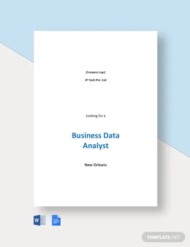 business data analyst job description template