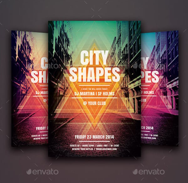 city shapes flyer template