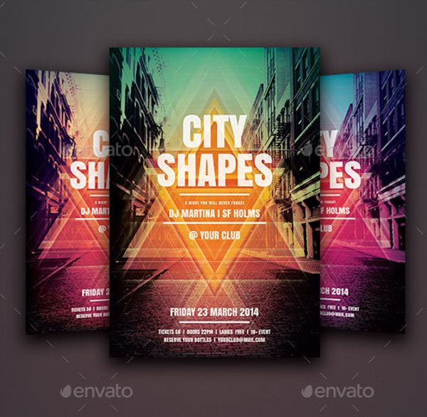 city shapes flyer template