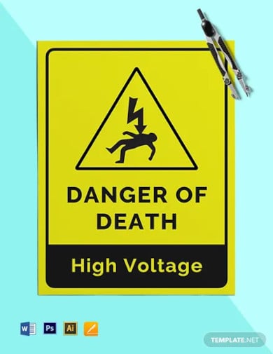 danger of death sign template