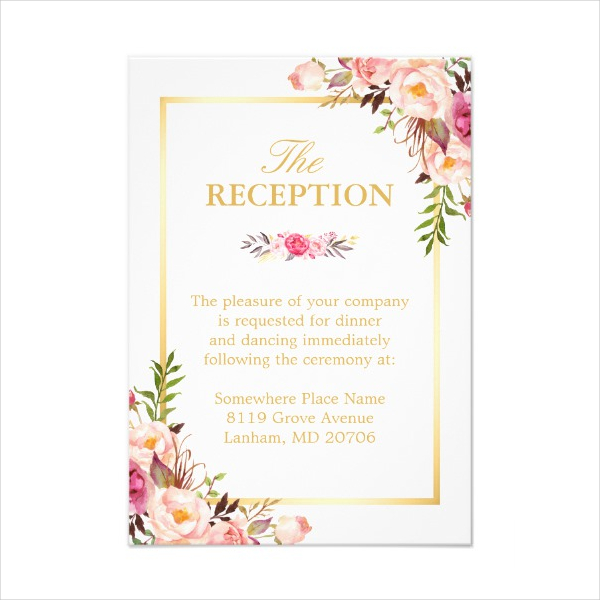 9+ Wedding Reception Card Designs & Templates PSD, AI