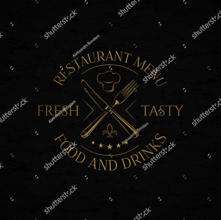 elegant restaurant cafe name board template