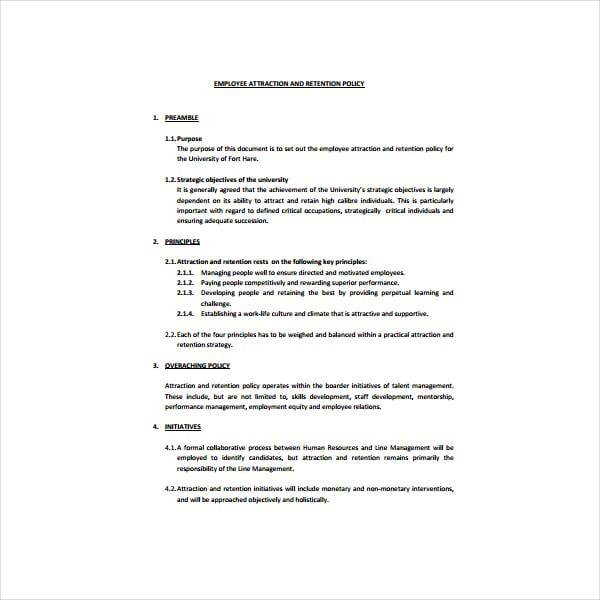 6  Employee Retention Agreement Templates PDF Google Docs Apple Pages