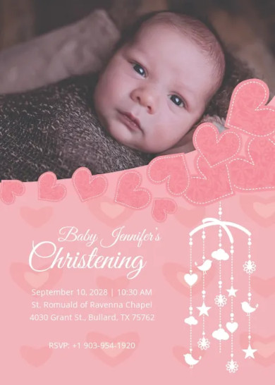 free printable christening baptism invitation card template