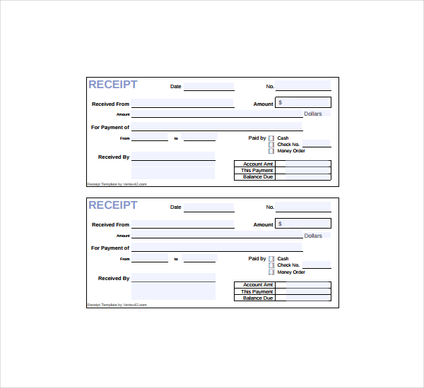 money receipt sample hq printable documents