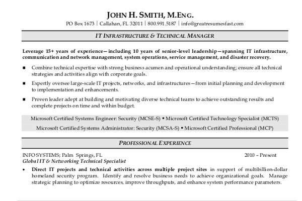 14+ Sample IT Resume Templates - PDF, DOC