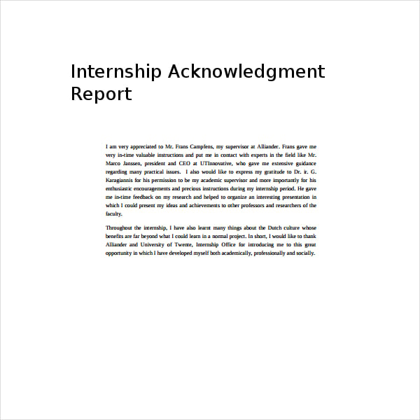 16+ Acknowledgement Report Samples - PDF, Word, Pages