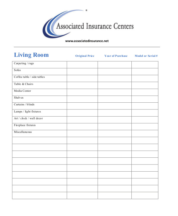 6+ Home Inventory Worksheet Templates - PDF | Free & Premium Templates