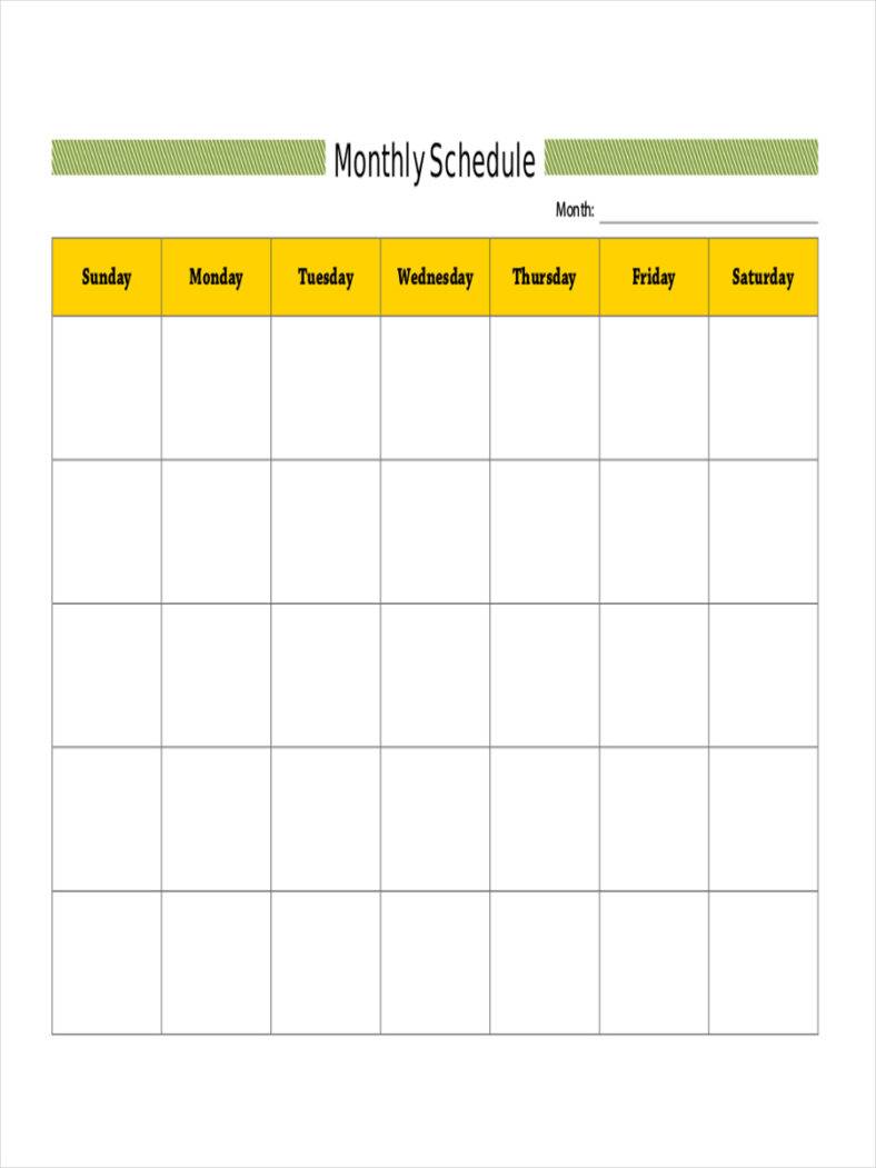 3 Shift Calendar Templates PDF