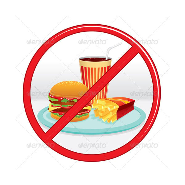 no fast food sign