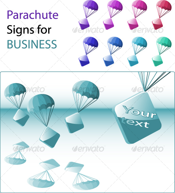 parachute business sign