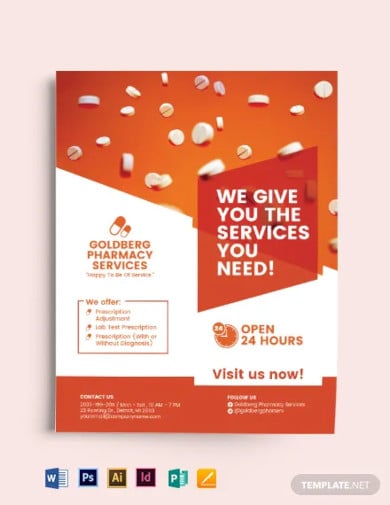 pharmacy services flyer template