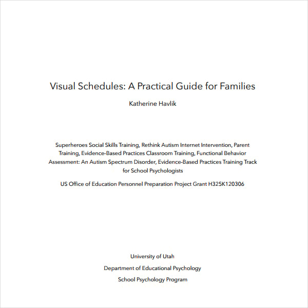 practical visual schedule