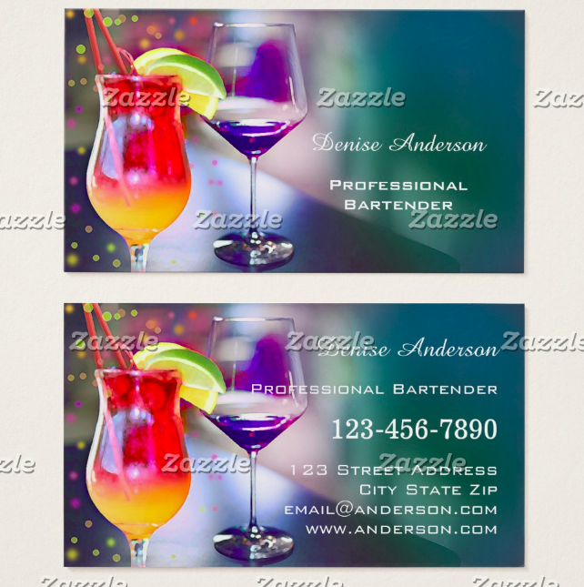 11+ Bartender Business Card Designs & Templates PSD, AI, Word Free