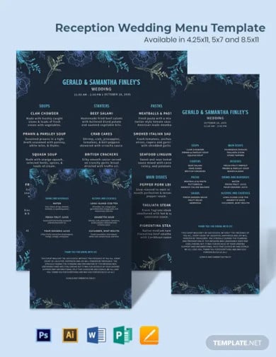 reception-wedding-menu-template