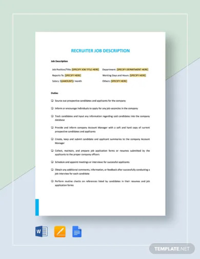 12+ FREE Regional Human Resource Job Description Templates - PDF, Word