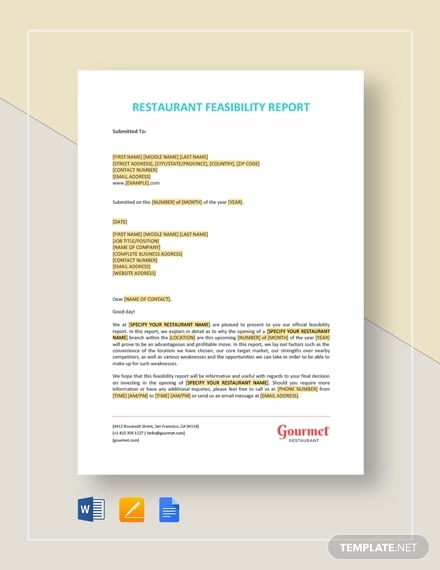 restaurant-feasibility-report-template